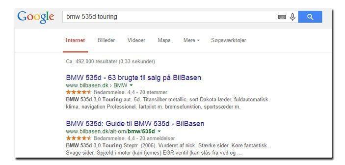 Strukturerede data - Google