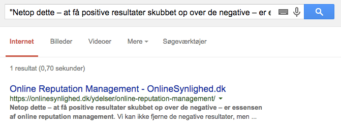 Manuelt tjek for duplikeret indhold