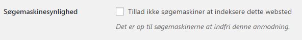 'noindex' i WordPress