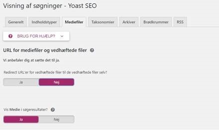 yoast standardindstillinger