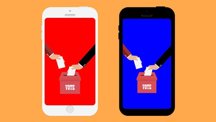 Valg paa sociale medier