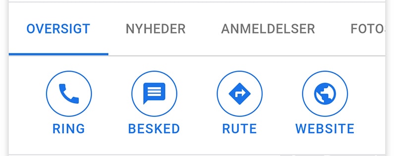Besked-knap tilføjet til Google My Business
