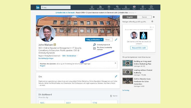 Ny funktion på LinkedIn skal hjælpe kunder med at finde dine tjenester