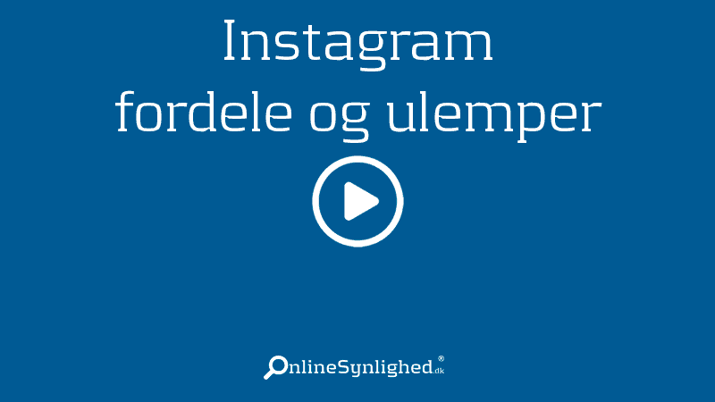 Instagram – fordele og ulemper