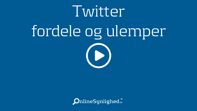 Twitter – fordele og ulemper