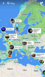 Se billeder og videoer fra hele verden med Snap Map