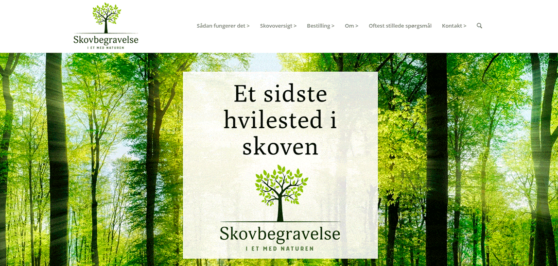 Ny hjemmeside til Skovbegravelse.nu